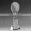 Sports awards with base for business gifts factory direct customized K9 glass badminton pingpong basketball trophy