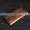 Long Wallet With handmade Woven,Retro Grain Cow Leather Wallet,Three Folded Wallet