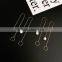 18k Rose Gold Long Line Tassel Round pearl fine Jewelry Earrings present
