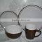 antique style black edge stoneware tableware made in China 16pcs ceramic dinnerware color glaze stoneware dinner set