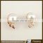 New style fashion korean charm big imitation pearl stud earrings