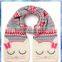 sleeping cat girls fancy knitted scarf /fashion hand knitting scarf /handmade knitted scarf