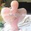 Natural rose quartz angel sculpture, rose crystal angel carving