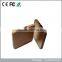 factory supply the cheapest best price square wood/wooden portable charger power bank for 2500mAh