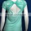 Lace pattern green sexy brand fashion t-shirt