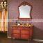 Single Sink Carved Wood Classical Bathroom Vanity