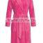 2016 NEW flannel robe coral fleece robe 100% polyester plush bathrobe for women warm sleepwear