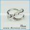 zircon Crystal Love heart Ring 5.5/6/7/8/9 Size