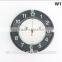 Black frame + white background glass wall clock # W17--W18