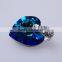 Silver 925 blue heart crystal pendant