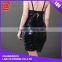 Black PU leather rhinestone decorated club & party & daily wearing dress of sexy