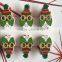 Christmas Wooden owls Pegs for Decoration Wooden xmas clips as gifts