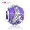 D124 jewelry 925 france eiffel charm, antique beads with enamel in silver