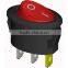 lighted rocker switch 3pins 8A 250V