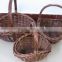 handmade willow basket sets/willow picnic baskets with handles/willow storage basket