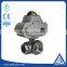 3 way bsp ball valve with electric actuator