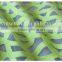 High quality newest design mesh embroidery green lace fabric water soluble