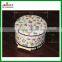 Hardboard Round Sewing Box with handle
