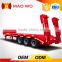 Steel material heavy duty 150 tons 4 lines 8 axles low bed semi trailer