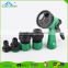High pressure water cleaning hose nozzle hand sprayer with 4-Function and connector