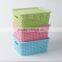 Vivinature plastic rattan storage basket with cover