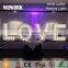 DIY large led lighted metal iron alphabet letters
