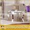 Stainless Steel Support Mirrored Marble Side Table