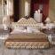 foshan King size genuine leather hotel set / bedroom furniture bed