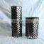 Cylinder Shape Brown Mosaic Long Vases