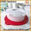 round shape silicone flat colander with handles