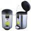 10L Stainless Steel Foot Pedal Trash Can, Foot Pedal Dustbin With Cover