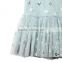 Printed Metallic Flowers Girl Tulle Party Dress Kids Frocks Neck Designs Childern Frock Model HSd5178