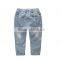 Boy new model pants jeans 2017 pure color hole in leggings