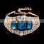 top quality fashion ruby stone crystal jewelry big crystal link bangle bracelet for anniversary