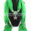 Solid red rhinstone star pendant jewelry scarves DIY design long wrap necklace scarves 2016 jewelry scarves for Christmas Gift