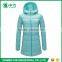 Popular Style Colorful Winter Shiny Ladies Long Down Jacket With Hood
