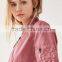 2017 Mgoo Pink Fighter Pilot Bomber Jacket Custom Printing Embroidery Military Flight Jacket With Knit Cuffs And Waistband