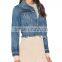 Soft Light Weight Korean Design Fashion Clothes Slim Short Denim Jacket