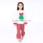 New arrival whlesale childrens boutique clothing girls Christmas tops and pants boutique outfits