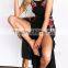 casual style from XS-5XL large size latest lady design skirt and blouse and tops set for women
