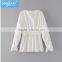 High End Womens 100% Cotton Long Sleeve Plain Fashion Blouse