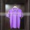 Customised Promotion Blank CVC Short Sleeves Men Purple Polo Tshirt