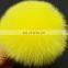 Wonderful full round real fox fur made dyed wholesale pom pom fur