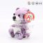 20cm knitted stuffed plush teddy bear souvenirs and giveaways with embroidery in paws and feet