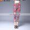 China Cheap Newest design colors sublimation flower pattern printed pants for women