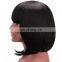 short silk straight wig for yong lady and women bob wigs with bangs