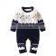 Hot sell cartoon Christmas moose rompers for boys and girls