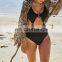 Summer Sexy Chiffon Printed Leopard Print Beach Sun Shirt Vacation Cardigan Bikini Blouse Cover Up