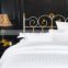 2020 hot sell hotel bed linen wholesale 400TC white color satin jacquard luxury bed sheet pillow case duvet cover bedding set