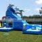 20ft Tall Inflatable Wet and Wild Shark Double Water Slides With Pool